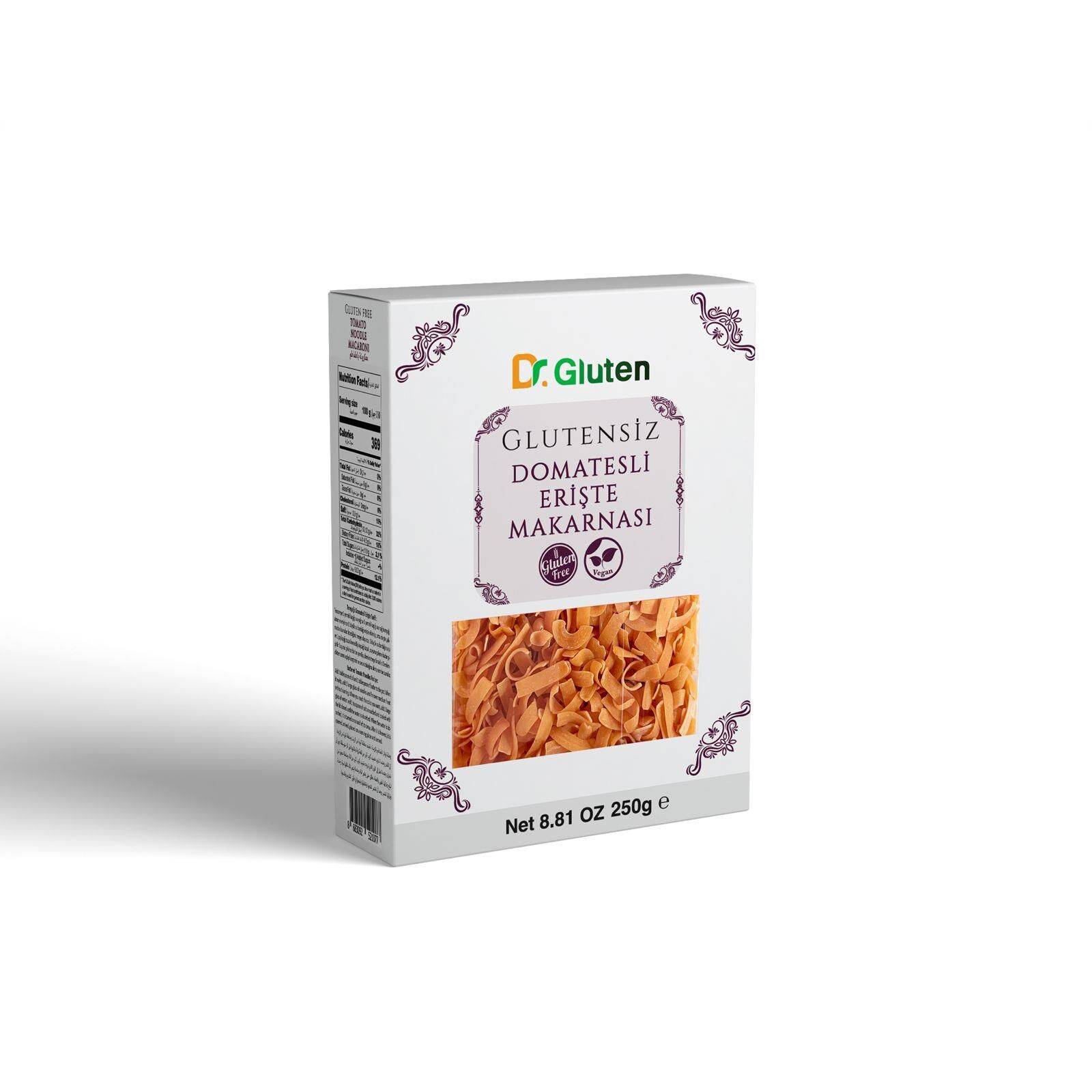 DR GLUTEN GLUTENSİZ DOMATESLİ ERİŞTE MAKARNASI 250