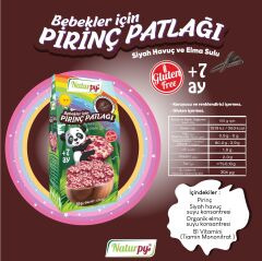 NATURPY BEBEKLER İÇİN PİRİNÇ PATLAĞI SİYAH HAVUÇLU 50 GR