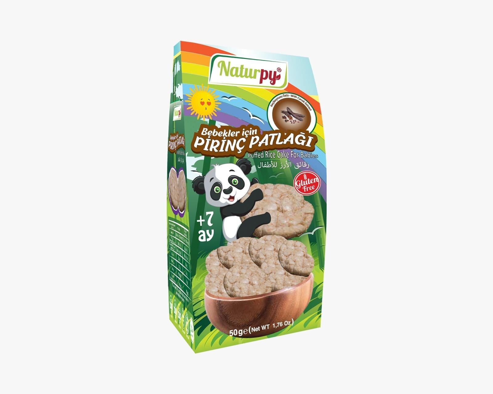 NATURPY BEBEKLER İÇİN PİRİNÇ PATLAĞI KEÇİBOYNUZLU 50 GR