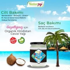 NATURPY ORGANİK HİNDİSTAN CEVİZİ YAĞI 370 ML*12