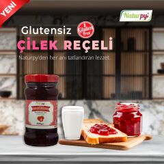 NATURPY GLUTENSİZ ÇİLEK REÇELİ 375 GR *6
