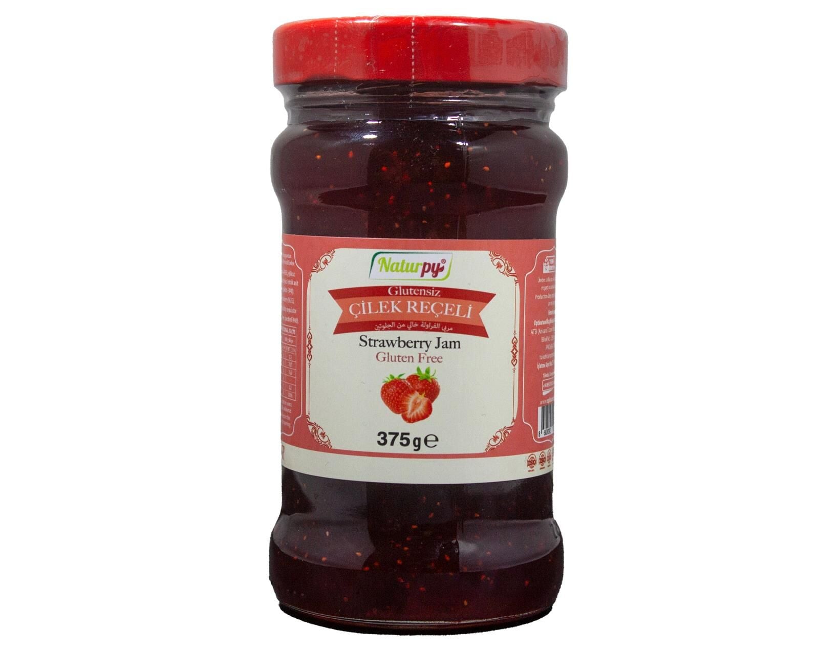 NATURPY GLUTENSİZ ÇİLEK REÇELİ 375 GR *6