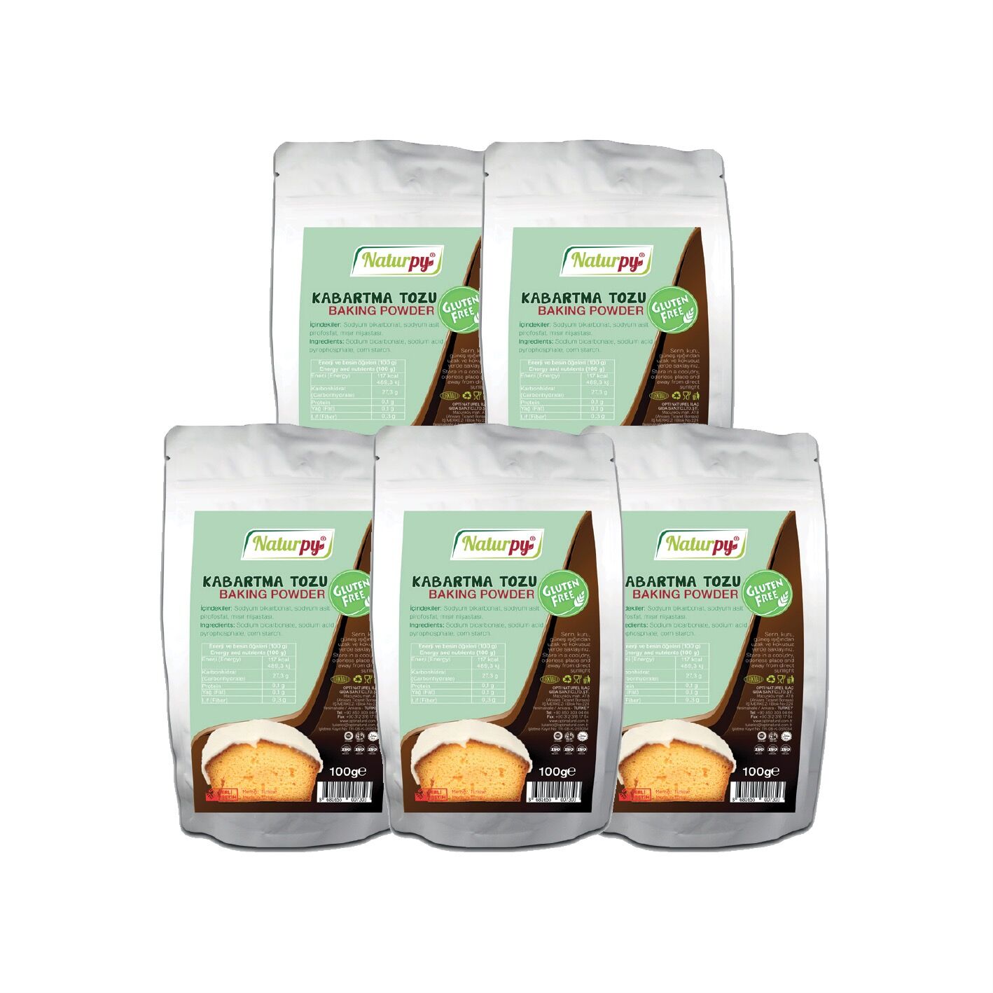 Naturpy Glutensiz Kabartma Tozu 100 g*5 Adet