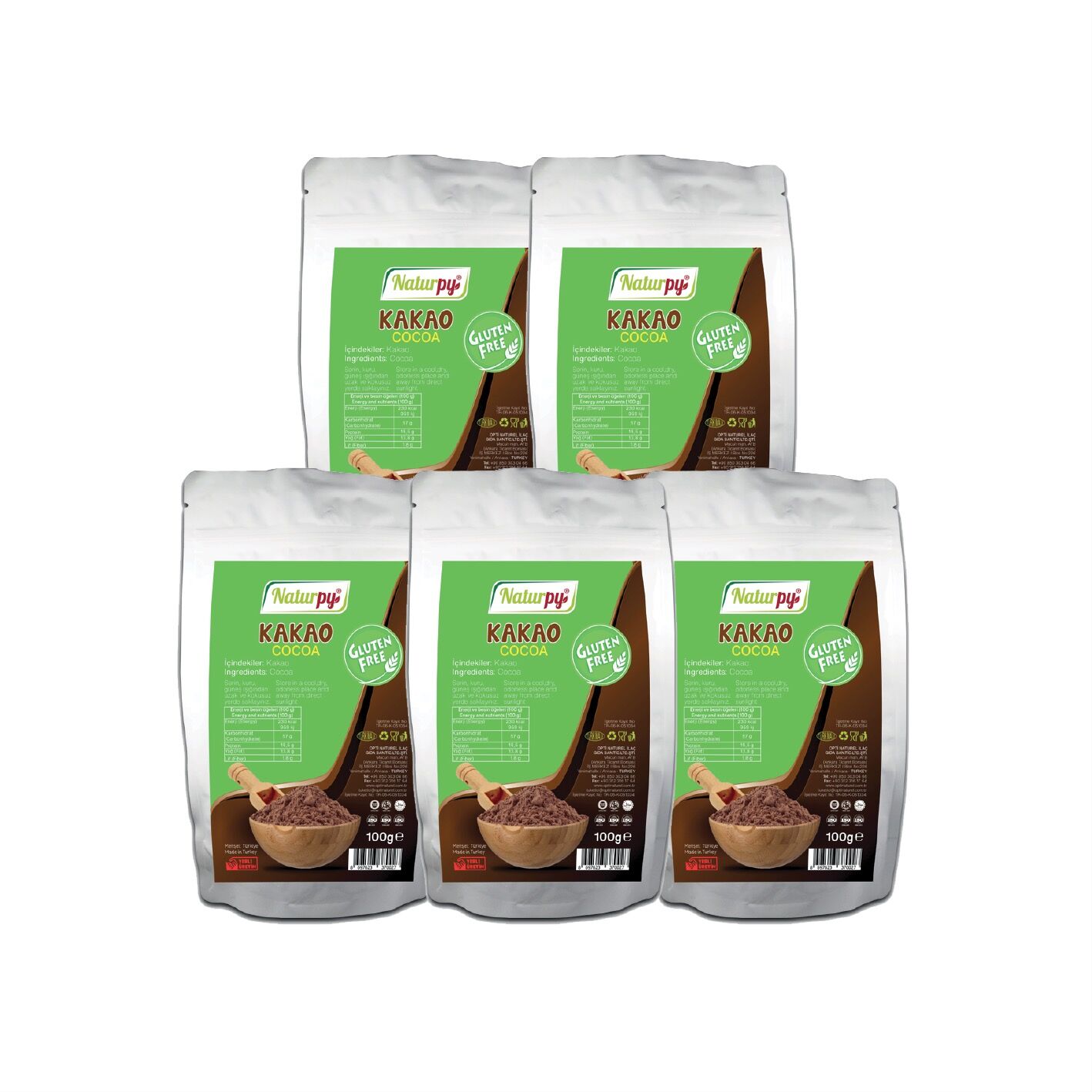 Naturpy Glutensiz Kakao 100 g*5 Adet
