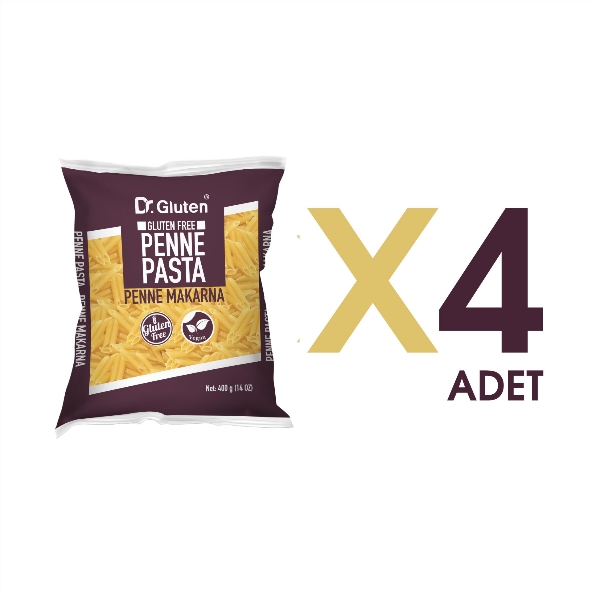 Dr.Gluten Glutensiz Boru Makarna Set (Penne) 400Gr x 4 ADET