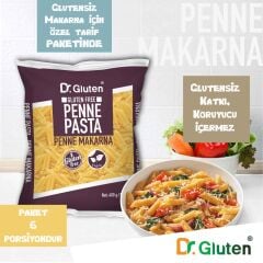 DR.Gluten Glutensiz Burgu & Boru Makarna 2'li Set 400 Gr x 2 Adet (Penne & Fusilli)