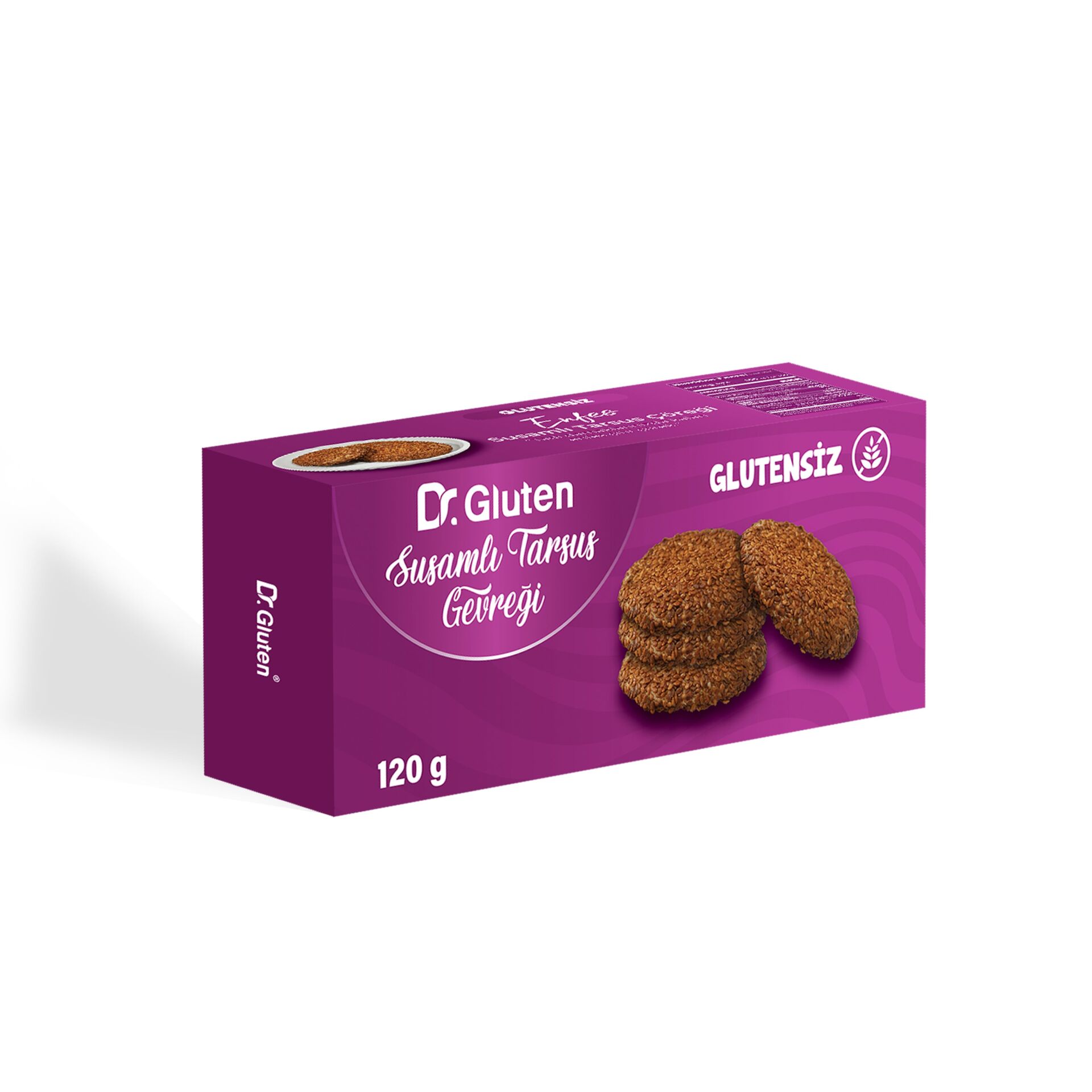 DR GLUTEN GLUTENSİZ SUSAMLI TARSUS GEVREĞİ 120 Gr.