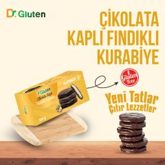 DR GLUTEN GLUTENSİZ ÇİKOLATA KAPLI FINDIKLI KURABİYE 120