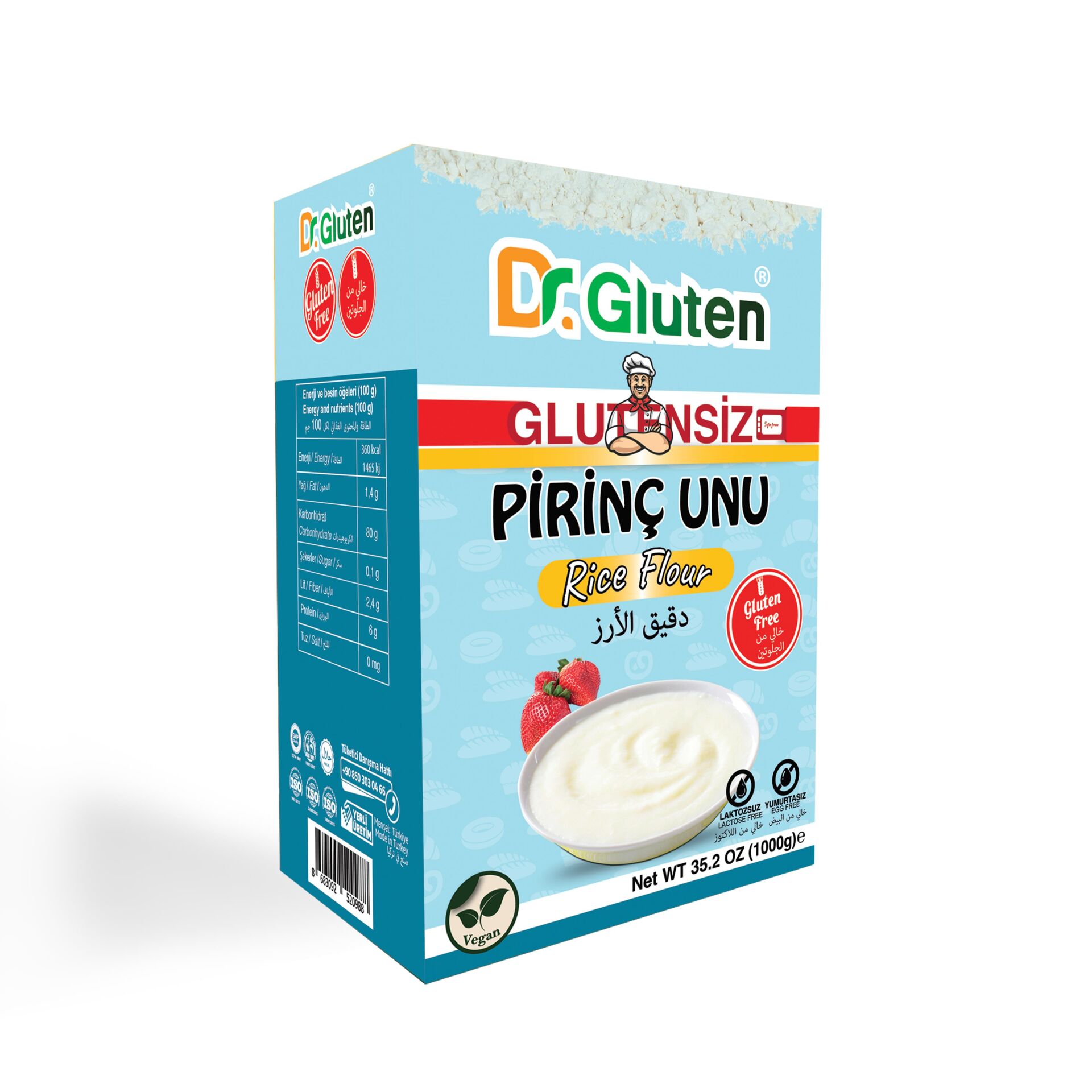 DR GLUTEN GLUTENSİZ PİRİNÇ UNU 1000 GR