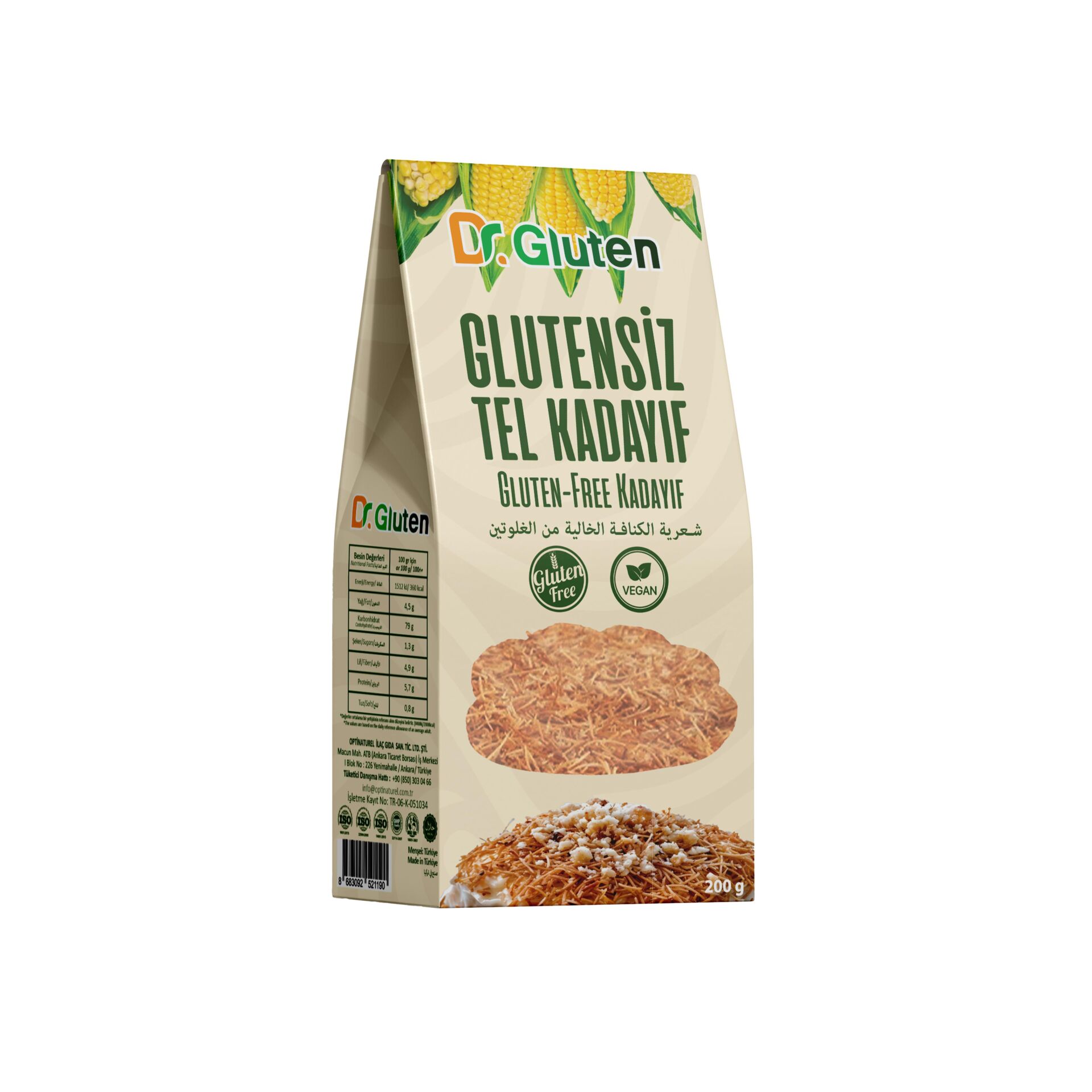 DR. GLUTEN GLUTENSİZ TEL KADAYIF 200 GR.