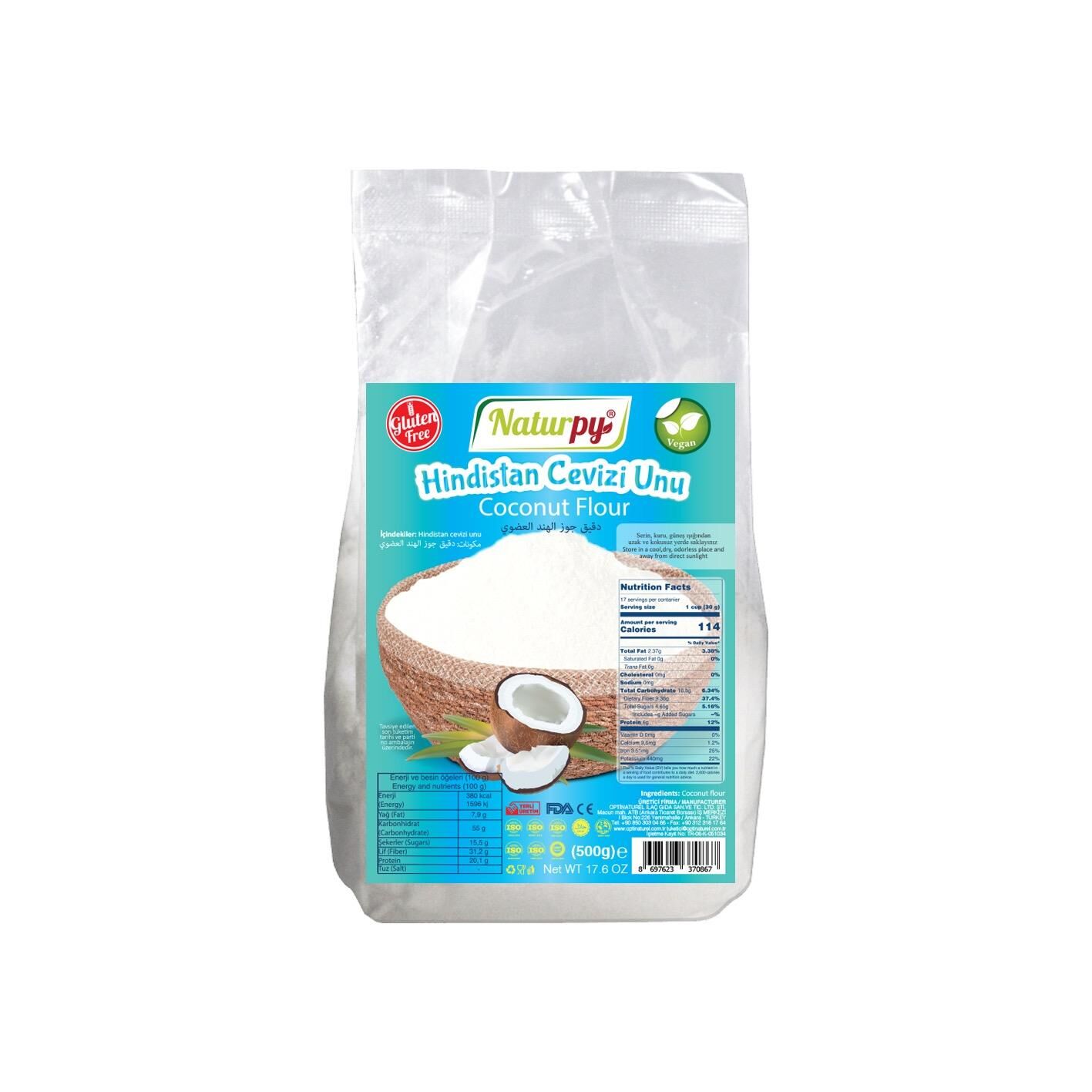 NATURPY HİNDİSTAN CEVİZİ UNU 500 GR