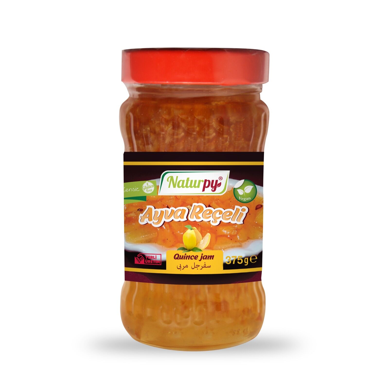 Glutensiz Ayva Reçeli 375g (Koruyucu-Renklendirici-Katkı Maddesi İçermez)