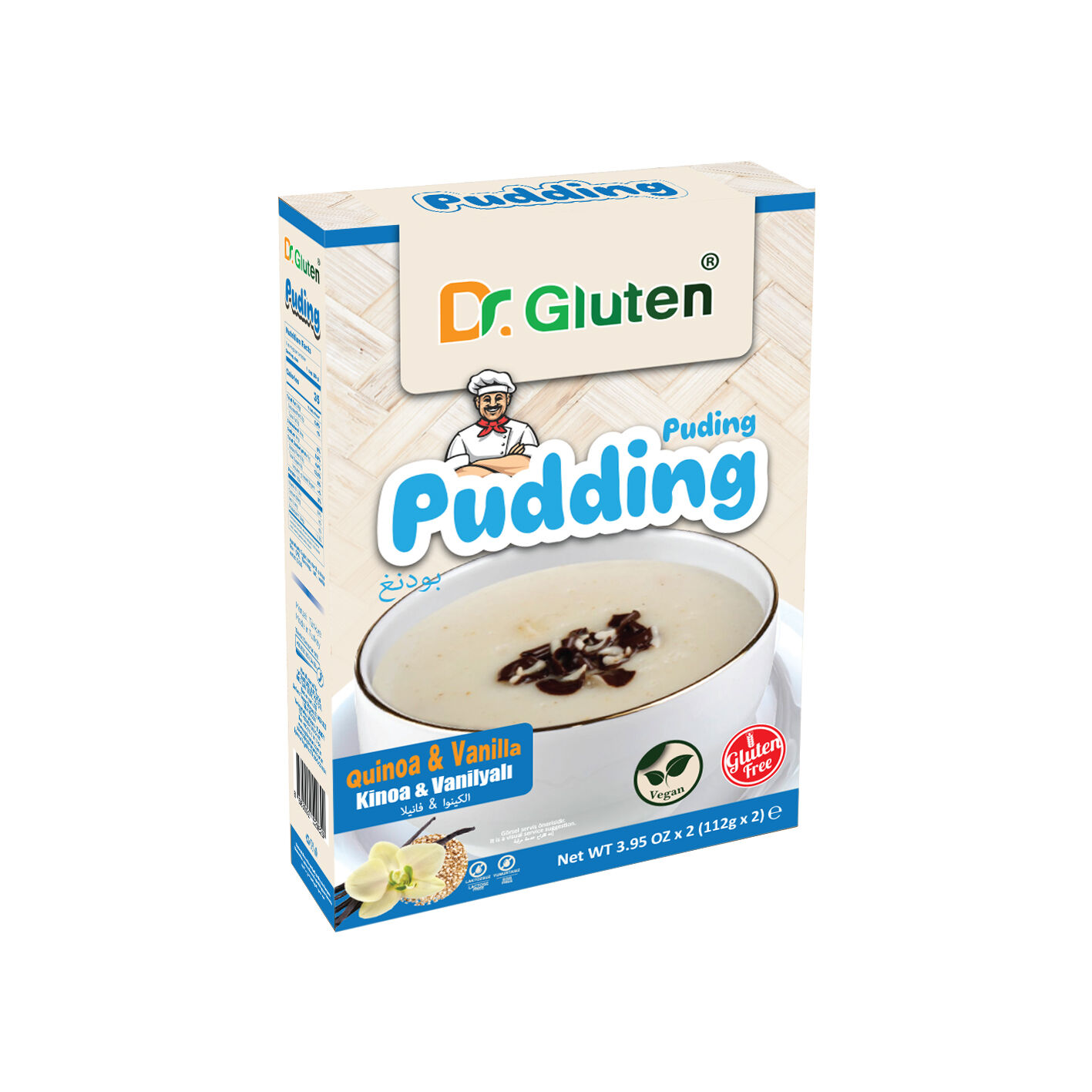GLUTENSİZ KİNOALI VANİLYALI PUDİNG 112 g x 2 Adet